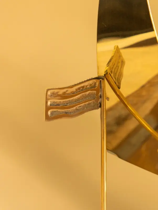 Корабль сувенирный, 26.5&times;9.5&times;31 см, латунь