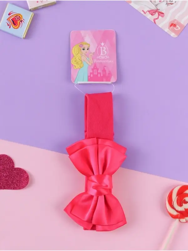 Повязка для волос "Ирида" бант, 15,5х3,8 см, малиновый