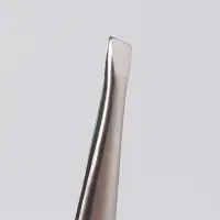 Пинцет для бровей и ресниц, со скошенным краем, узкий, 9 см