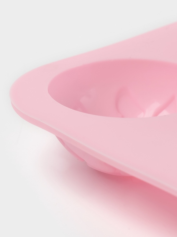 Форма для выпечки Доляна &laquo;Ассорти&raquo;, силикон, 8 ячеек, 26&times;14&times;2.5 см (d=5 см), розовая