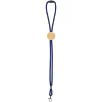 Шнурок для бейджа Tube Wood, синий