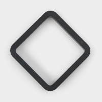 Формы для выпечки перфорированные Доляна &laquo;Квадрат&raquo;, набор 6 шт, пластик, 8&times;2 см, чёрные