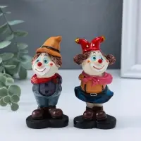 Сувенир полистоун "Клоуны - признание в любви" набор 2 шт 5,2х5х11,5 см