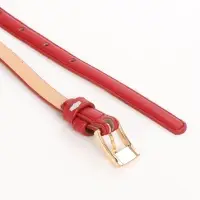 Ремень жен 02-01-01-01, Март2501, 1,3*0,3*110 см, без винта, пряж золото, 1 прокол,