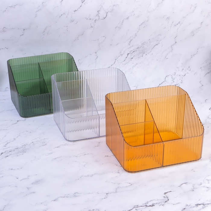 Органайзер для хранения &laquo;LIGHT&raquo;, 4 секции, 18 &times; 15 &times; 12 см, цвет МИКС