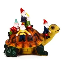 Садовая фигура "Черепаха с гномами" 18х11х14см   10815589