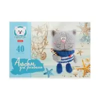 Альбом для рисования А4, 40 листов, на скобе, Hatber &laquo;Уютные котики&raquo; МИКС