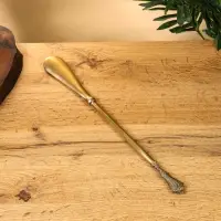 Ложка для обуви &laquo;Блеск&raquo;, латунь, 35 см