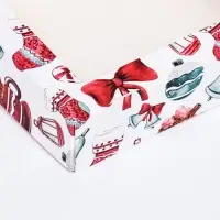 Коробка подарочная новогодняя складная с окном "Подарок", 15 х 15 х 4 см.