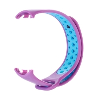 Ремешок Luazon для фитнес-браслета Mi Band 8, с перфорацией, фиолетово-голубой