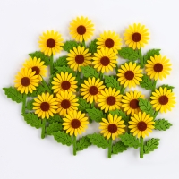 Декор из фетра на клеевой основе, набор 20 шт., размер 1 шт. &mdash; 6 &times; 5 см., цвет жёлтый