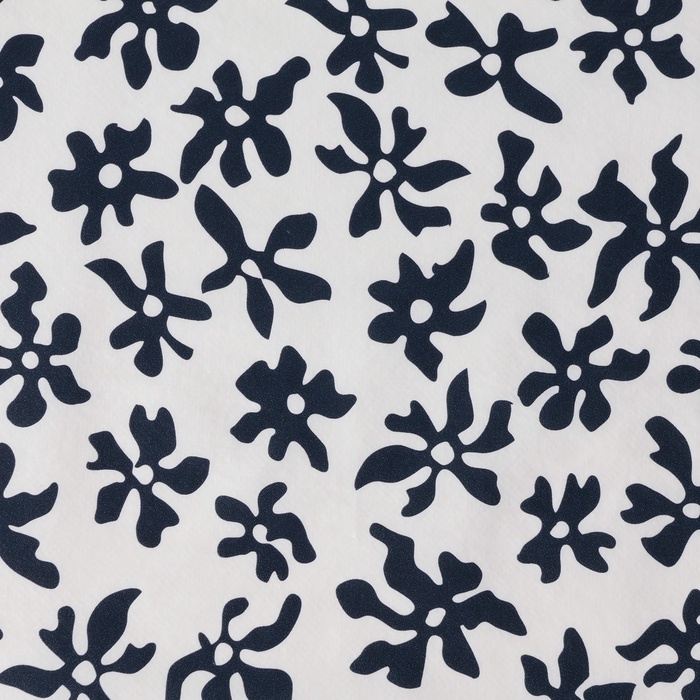 Скатерть на стол Доляна 137&times;180 см, черно-белая