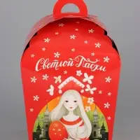 Коробка подарочная пасхальная &laquo;Красна девица&raquo;, 17&times;17&times;26 см