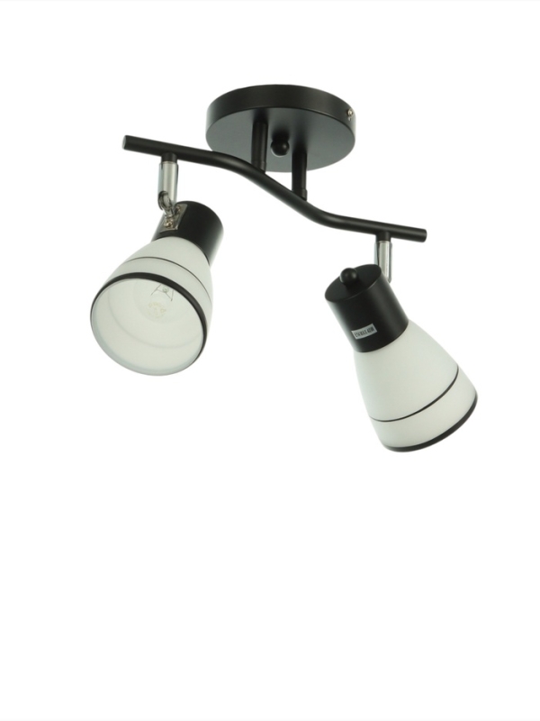 Спот "Айрис" 2хЕ14 40Вт черный 38х18х22 см