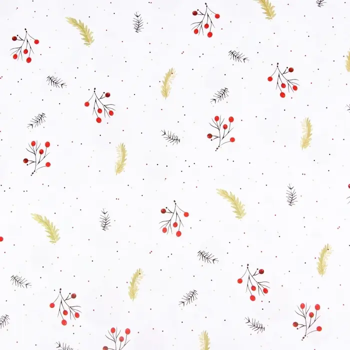 Бумага упаковочная новогодняя &laquo;Красные шарики&raquo;, глянец, двусторонняя, 80 г/м&sup2; , 70&times;100 см