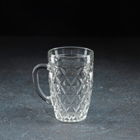 Кружка стеклянная &laquo;Капучино&raquo;, 400 мл, МИКС