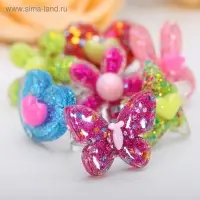 Кольцо детское Выбражулька &laquo;Блеск&raquo;, форма МИКС, безразмерное