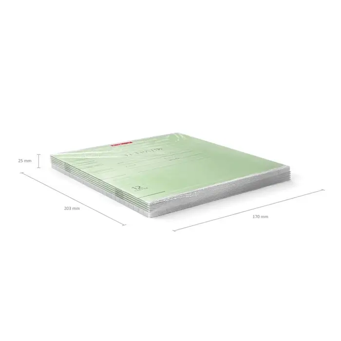Тетрадь 12 листов в узкую линейку, ErichKrause &laquo;Классика Visio&raquo;, обложка мелованный картон, зелёная