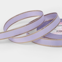 Лента репсовая 15мм*25&plusmn;1ярд(23м&plusmn;1м) золотые нити №021 сиреневый АУ