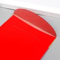 Конверт денежный бумага "Счастье" набор 6 шт красный с золотом 9х17 см