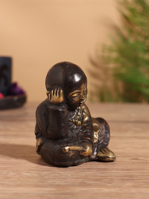 Сувенир бронза "Монах" 7х6х7 см