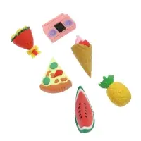 Набор фигурных ластиков, 6 штук, МИКС