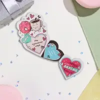 Мини-открытка Love is, глиттер, 10&times;13.5 см