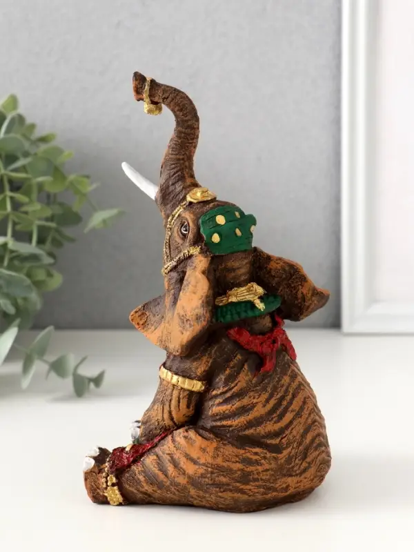 Фигура "Слон Индийский сидит" 17,5х8,5х9 см