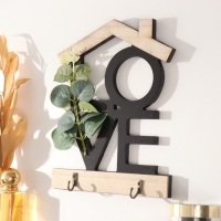 Крючки декоративные дерево "Любовь. Домик" 18,3х23,8 см