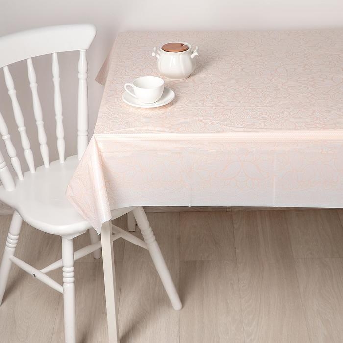 Скатерть без основы многоразовая &laquo;Ажур&raquo;, 110&times;120 см, цвет бежевый