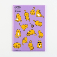 Обложка на ветеринарный паспорт &laquo;Рыжие коты&raquo;, ПВХ