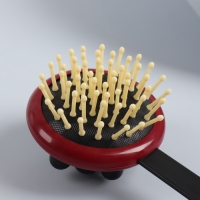 Массажёр-чесалка &laquo;Отдых&raquo;, двусторонний, универсальный, 35 &times; 6 &times; 8 см, цвет красный/чёрный