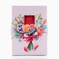 Коробка складная &laquo;Букет для тебя &raquo;, 21 х 15 х 7 см