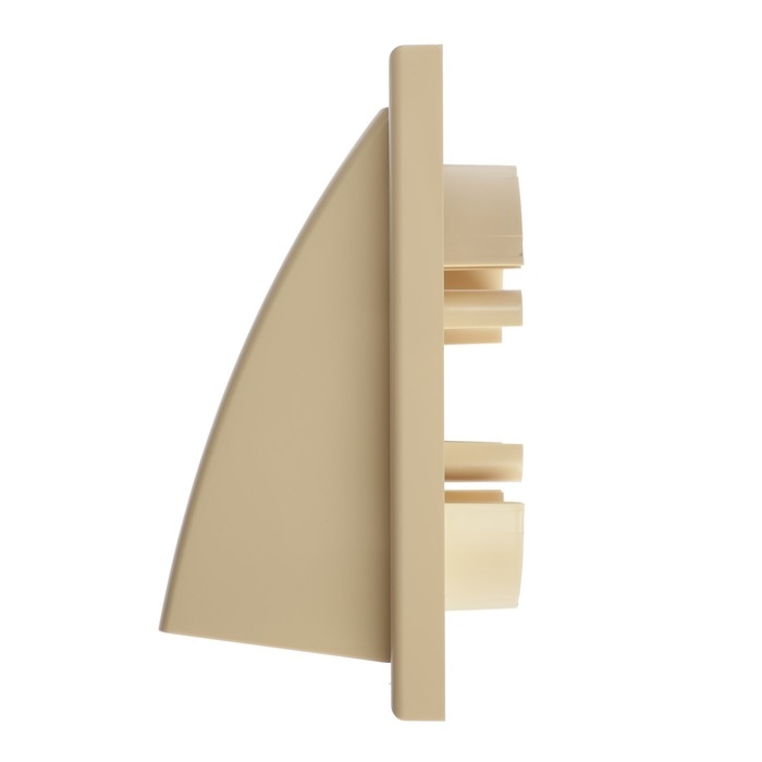 Выход стенной ZEIN, 190х190 мм, с фланцем d=125/150/60х120 мм, с обр. клапаном, слон. кость