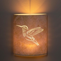 Светодиодная фигура &laquo;Колибри&raquo; 13 &times; 16 &times; 5 см, картон, батарейка ААх2 (не в комплекте), свечение тёплое белое