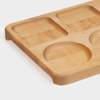 Поднос-подставка Adelica &laquo;Чайная станция&raquo;, на 2 персоны, с потайными ручками, 40&times;18&times;1,8 см, берёза