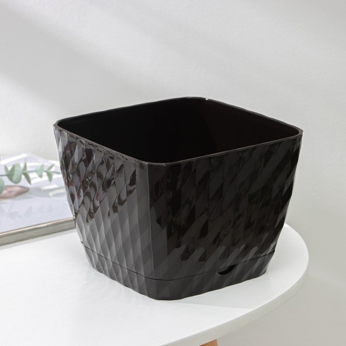 Горшок с поддоном &laquo;Классика&raquo;, 4,5 л, цвет шоколадный