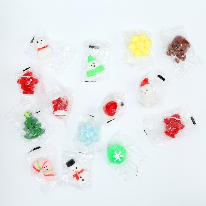 Новогодняя антистресс сквиш мялка &laquo;Новый год&raquo;, в банке, цвета МИКС