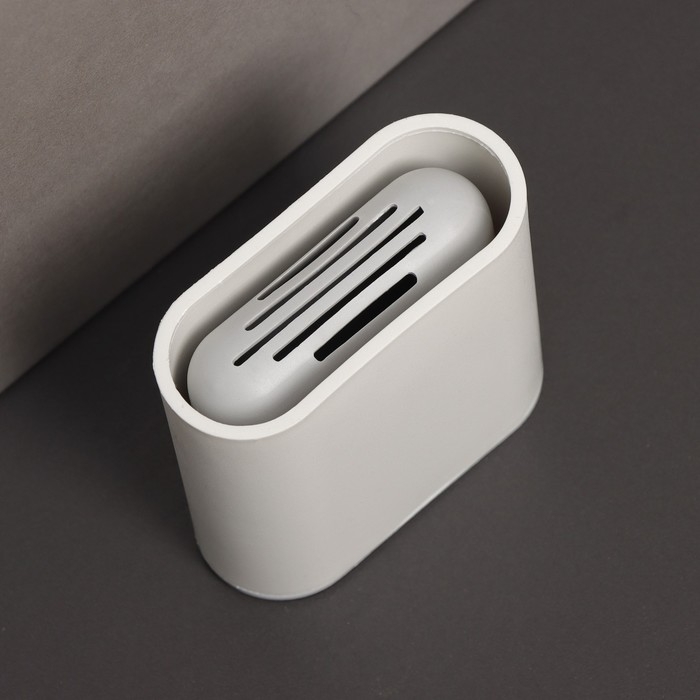 Ёршик для унитаза силиконовый Доляна &laquo;Лилу&raquo;, 4,3&times;9,5&times;36 см, цвет белый