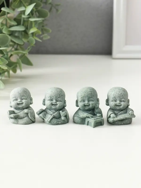 Сувенир песчаник "Маленькие хотейчики" набор 4 шт 3,5х3х4,5 см