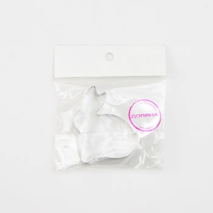 Форма для печенья Доляна &laquo;Зайка&raquo;, металл, 7&times;5,5&times;2 см, серебристая