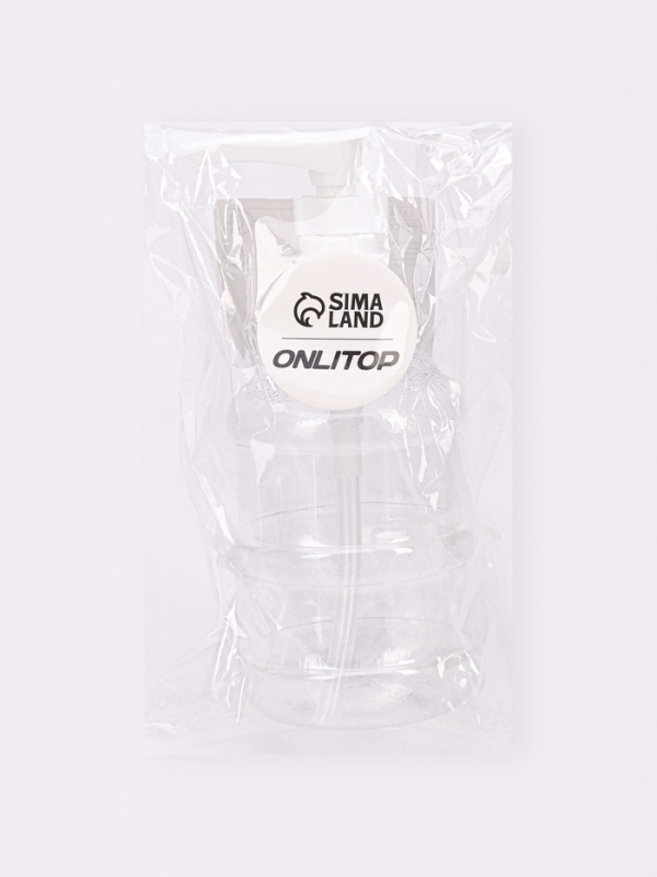 Бутылочка для хранения, с дозатором, 150 мл, цвет белый/прозрачный