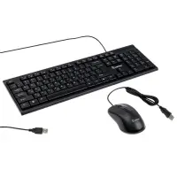 Комплект клавиатура и мышь Smartbuy ONE SBC-114282-K, проводной,мембранная,2400dpi, черный