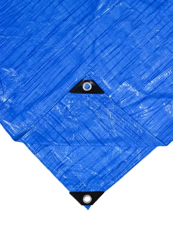 Тент защитный, 8 &times; 4 м, плотность 60 г/м&sup2;, УФ, люверсы шаг 1 м, тарпаулин, УФ, синий