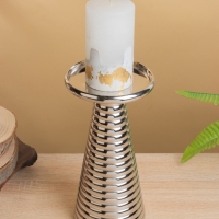Подсвечник "Флэйм" 12х12х22,5 см, алюминий
