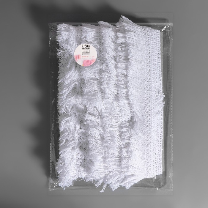 Тесьма декоративная &laquo;Бахрома&raquo;, 35 мм, 10 &plusmn; 1 м, цвет белый