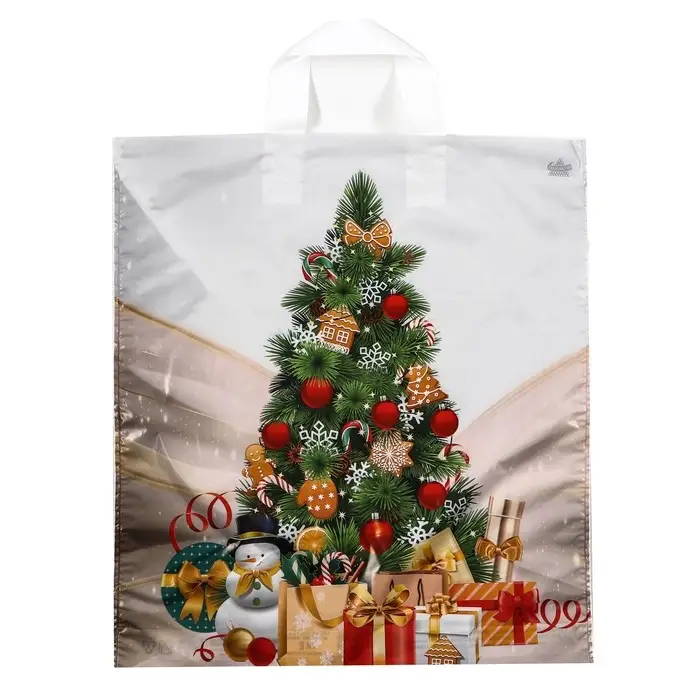 Пакет "Радость праздника", полиэтиленовый с петлевой ручкой, 42х38 см.