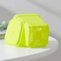 Горшок для цветов с поддоном, 7&times;7&times;7.5 см, 250 мл, пластиковый, МИКС