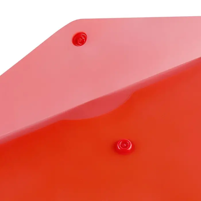 Папка-конверт на кнопке travel, 150 мкм, Calligrata Standard, прозрачная, красная