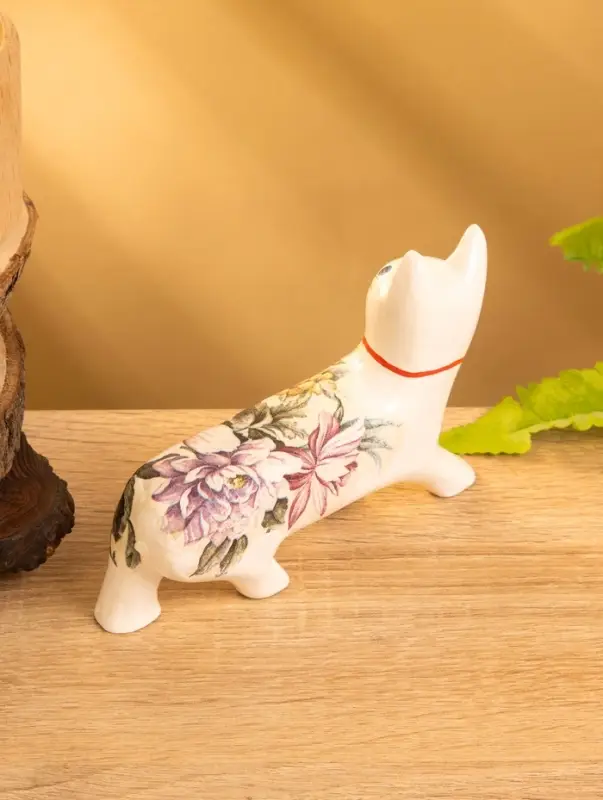 Сувенир &laquo;Котик в цветах&raquo;, 13&times;3&times;9 см, дерево, белый